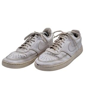 Nike Court Vision Low Shoes Mens Size 12 White Leather Classic Retro CD5463-100